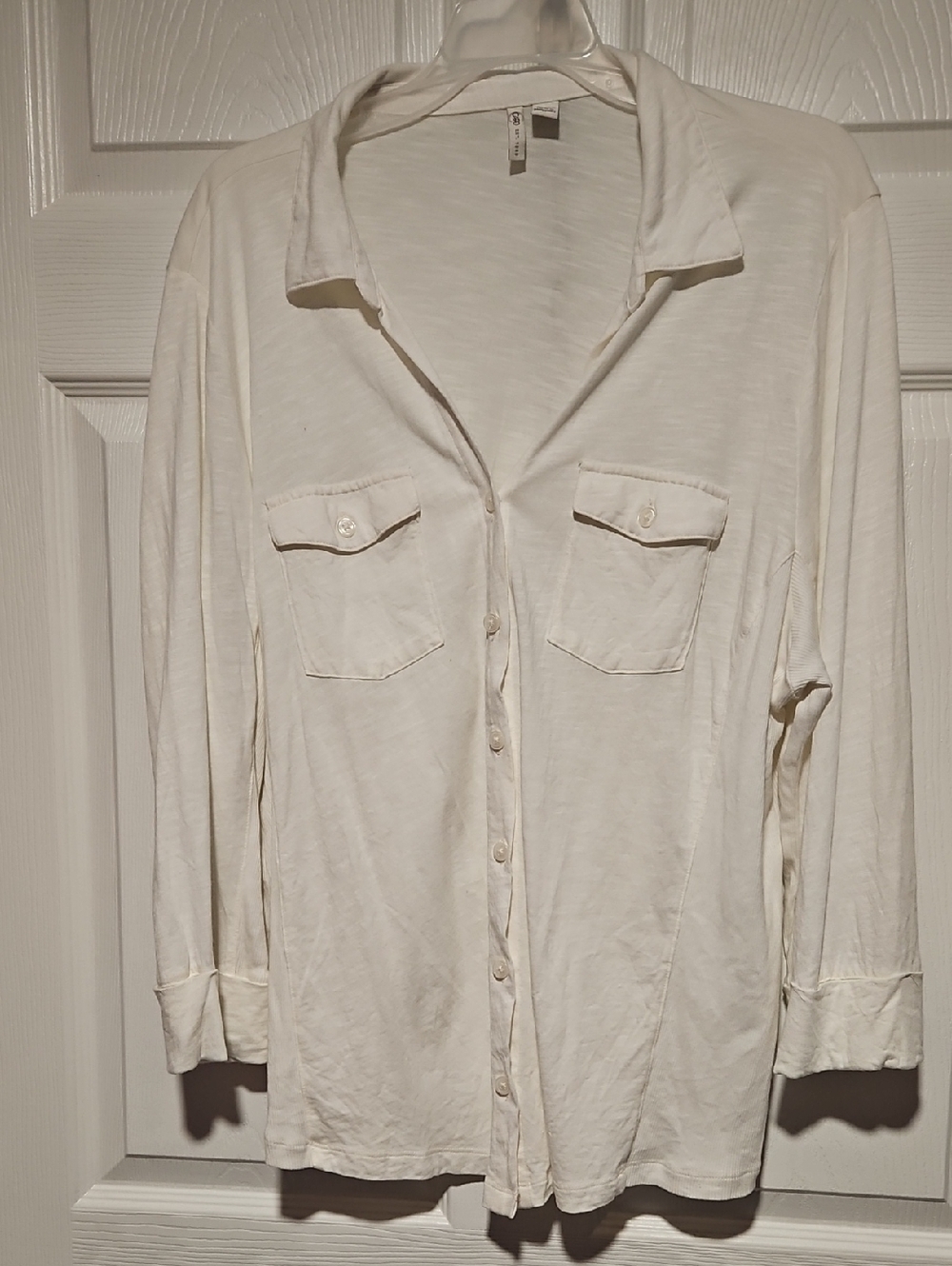 Cato White Button-Front Plus Size Top